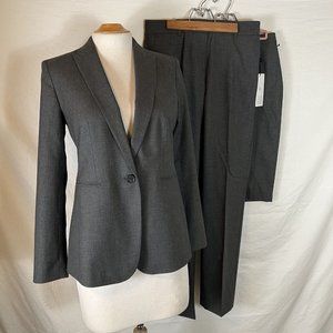 Ann Taylor Gray Blazer & Suit Pants Set